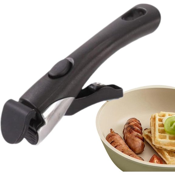Removable Pot Handle - Anti-Scalding Cookware Supplies, Frying Pan Replacement Handle for Kitchen, Kitchen Grip Tool, Apartment Utility Lever with Heat Shield, Cookware Accessory Arm for Lifting