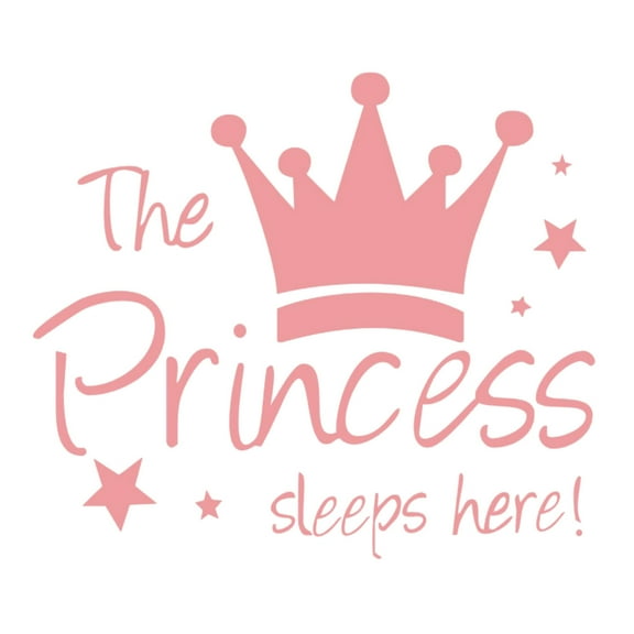 Removable Princess Crown Wall Sticker - for Girls Bedroom, Baby Room, Nursery & Kids Room Art Decor | Easy Application, Decorative Design for Children's Spaces & Themed Rooms(PK3)