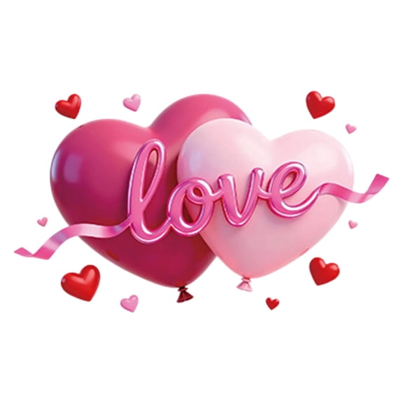 Removable Pvc Window Stickers Decorative Adhesive Wall Stickers For Living Room Glass Valentine Day Balloon Cartoon 3D Look Home Decor