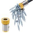thumbnail image 1 of Removable Screwdriver Bits Magnetic Ring Screw Catcher Holder Metal Strong Magnetizer for 1/4 Inch Hex Shank Double End Screwdriver Bits, 1 of 5