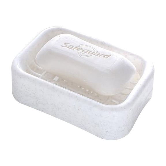 Removable Soap Drainers Plastic Soap Holder Portable Container Soap Saver Box Soap Case Soap Dish with Cover for Bathroom Shower Home Outdoor Camping Travel[white]