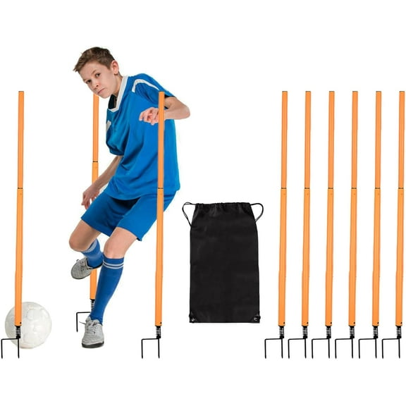Removable Soccer Agility Training Poles Adjustable for Football Training Outdoor Sports Speed Training Equipment 63inch 4cps adults