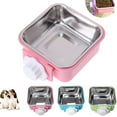 thumbnail image 1 of Removable Stainless Steel Hanging Pet Cage Bowl with Holder for Dog Cat Puppy Rabbit Bird Kennel Food Water Feeder, 1 of 9