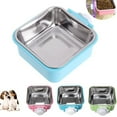 thumbnail image 1 of Removable Stainless Steel Hanging Pet Cage Bowl with Holder for Dog Cat Puppy Rabbit Bird Kennel Food Water Feeder, 1 of 9