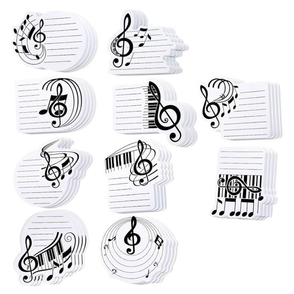Removable Stick Notes Pads, Self-Adhesive Stick Note Pad Musical Note Stick Pads Self-Stick Memo Pads for Home Office