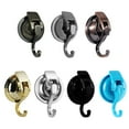 thumbnail image 1 of Removable Suction Cup Hooks with Strong Vacuum Grip, Silver Plated Shower Hooks for Bathroom, Kitchen, And Glass Doors - No Drill, No Damage Hangers for Towels, Wreaths, And Utensils 4Pcs Ciozy, 1 of 2