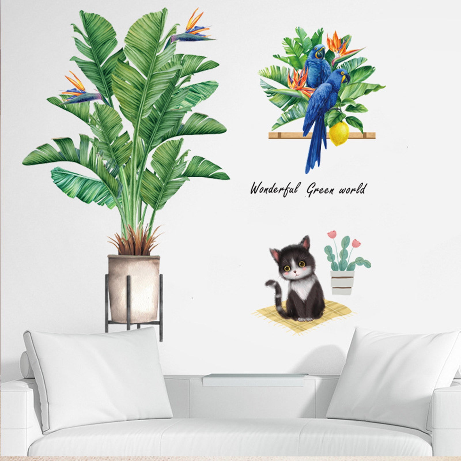 Removable Sunflower Window Stickers | Spring Summer Wall Decals | Peel & Stick Floral Decor for Windows, Tiles, Glass, Furniture | 1 Set
