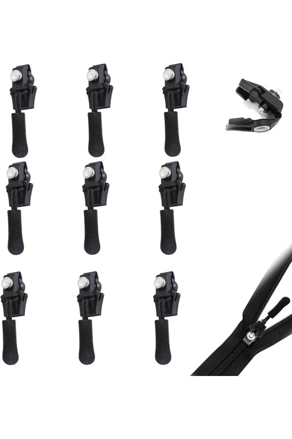Removable Universal Zipper Repairer, Zipper Repair Kit Universal Zippers Fixer, Zippers Pull Replacement, for Clothes, Backpacks, Jackets, Tents, Luggage, Jeans & More