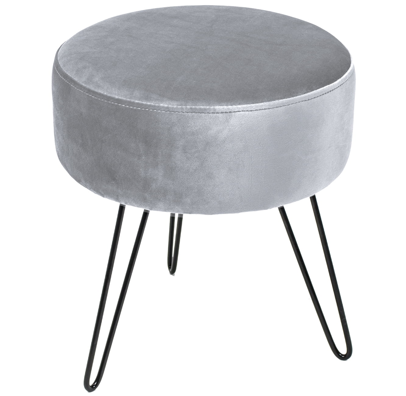 Sorbus Removable Velvet Footrest Stool Grey Walmart