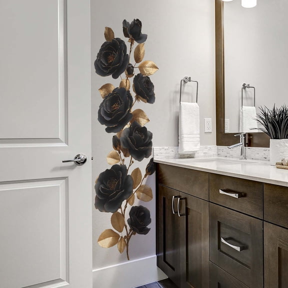 Removable Wall Decals for Bathroom Toilet Decor - Pvc Peel and Stick Tile Stickers - 29x90cm Self-adhesive Wall Art for Home Living Room Kitchen Bedroom Furniture Glass