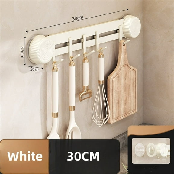 Removable Wall Mounted Hooks For Kitchen Storage Suction Cup Utensil Holder