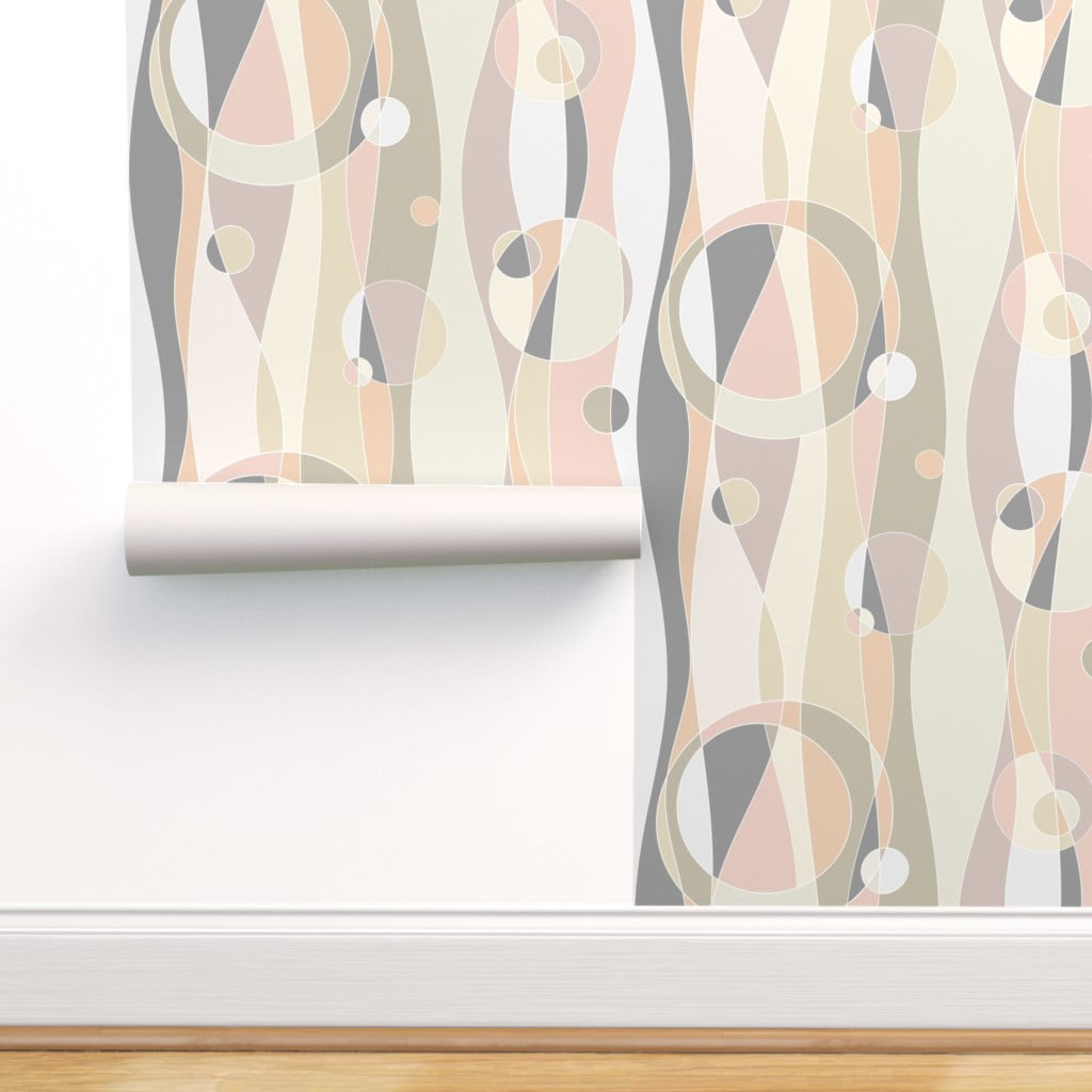 Removable Wallpaper Swatch - Magical Waves Abstract Modern Neutrals ...