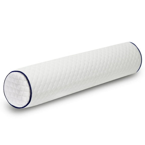 Removable Washable Memory Foam Cover with Round Cervical Pillow with Roll-Up Cylinder,Ergonomically Designed for Head,Neck,Back and Legs