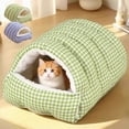 thumbnail image 1 of Removable Washable Pet Bed 1PC Cozy Cat Dog House Thick Fabric Semi-Enclosed Nest for Warm Secure Sleeping(Blue), 1 of 8