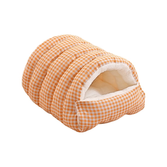 Removable and Washable Winter Closed-Off Cat Bed, Warm Foldable Secure Pet Nest for Indoor Cats & Small Dogs, Comfor Plush Snuggle Hut for Kitty, Puppy, Pets