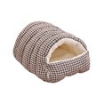 thumbnail image 1 of Removable and Washable Winter Closed-Off Cat Bed, Warm Foldable Secure Pet Nest for Indoor Cats & Small Dogs, Comfor Plush Snuggle Hut for Kitty, Puppy, Pets, 1 of 7