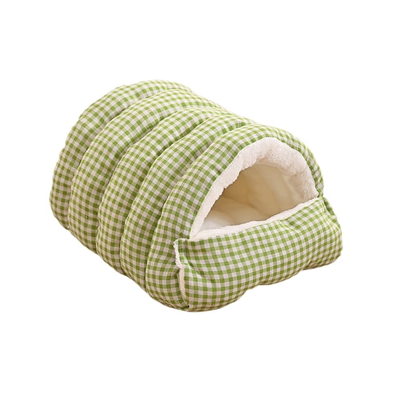 Removable and Washable Winter Closed-Off Cat Bed, Warm Foldable Secure Pet Nest for Indoor Cats & Small Dogs, Comfor Plush Snuggle Hut for Kitty, Puppy, Pets