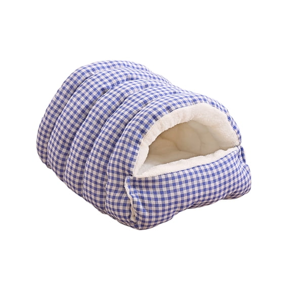 Removable and Washable Winter Closed-Off Cat Bed, Warm Foldable Secure Pet Nest for Indoor Cats & Small Dogs, Comfor Plush Snuggle Hut for Kitty, Puppy, Pets