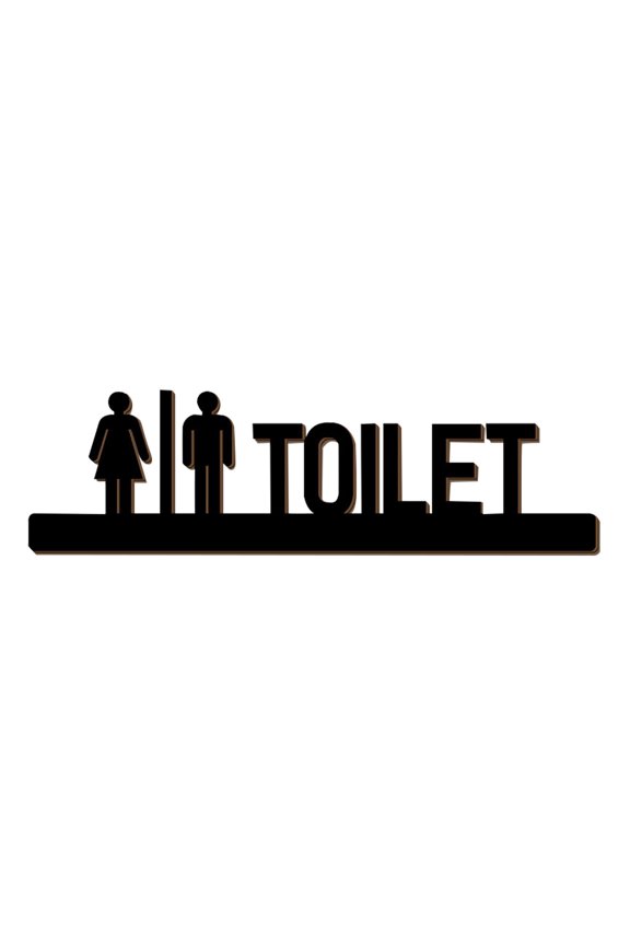 Removable Washroom Toilet Bathroom WC Sign Door Accessories Wall Sticker Home Decor