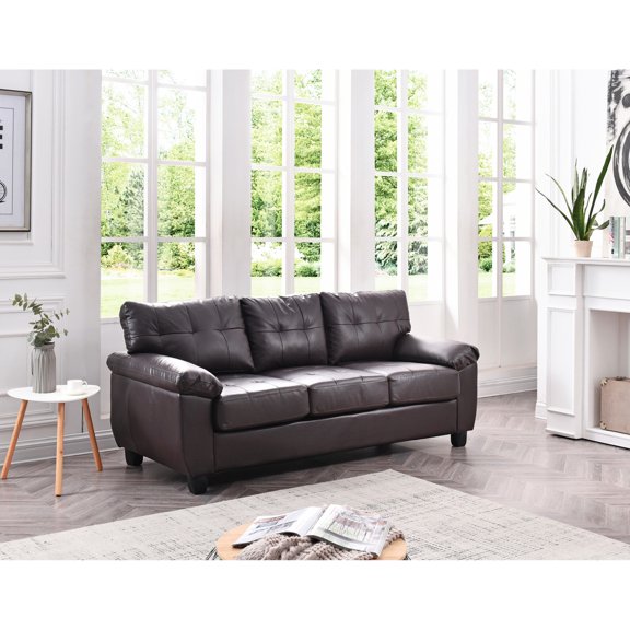 Removable backs for convenient delivery / Sofa with heavy - duty foam and dacron fiber cushions