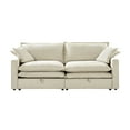 thumbnail image 1 of Modern Removable Sofa with Cushions and Storage, for Living Room Apartment, Beige, 1 of 6