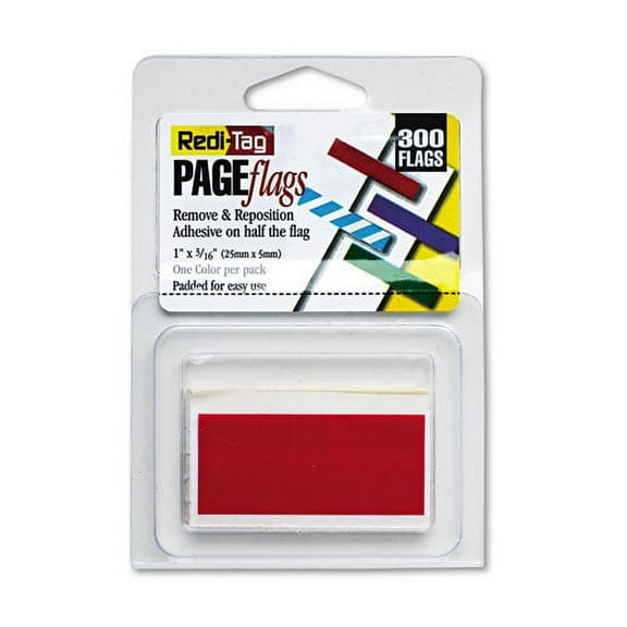Removable/reusable Page Flags, Red, 300/pack | Bundle of 2 Packs