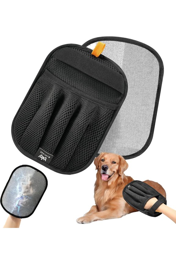 Removal Glove for Cats & Dogs, Five-Finger Electrostatic Gloves for Removing from Couch, Carpet, Clothing & Seats