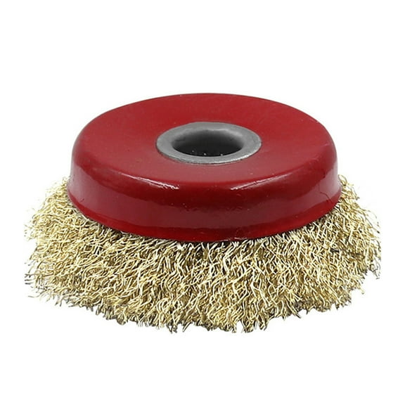Remove Rust Brush Rotary Brass Steel Wire Brush Crimp Cup Set Wheel Grinder for Paint Removal