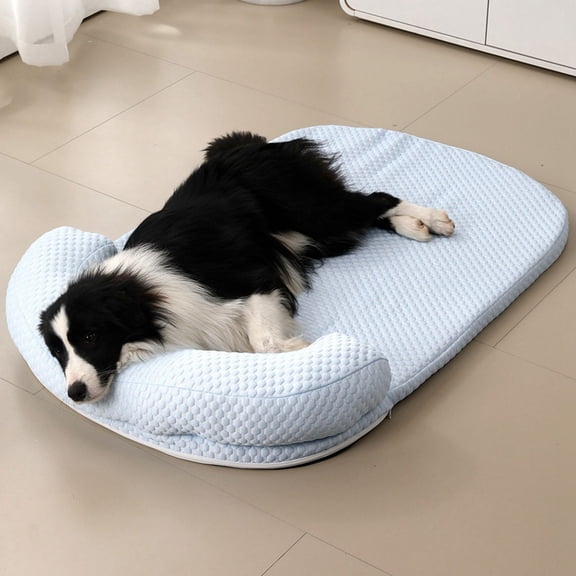Removeable Dog Cat Ice Cooling Mat Self Cooling Fabric Pet Summer Sleeping Bed Washable Cooling Sofa for Dogs Cats B L