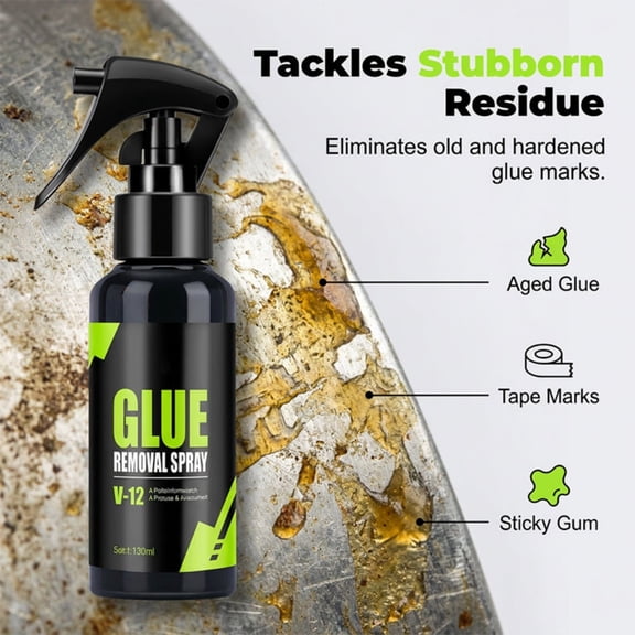 Remover, Household Sticker and Remover Spray 100 ml, Fast Acting Residue Cleaner for Tape, Labels, Decals, Safe on Glass Metal Wood Plastic