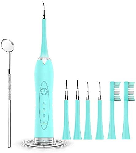 Remover for Teeth, Ultrasonic Tooth Cleaner Tartar Remover, Electric Teeth Cleaning Kit Tooth Stain Calculus Remover with 6 Replaceable Clean Heads,3 Adjustable Modes, Safe for Adult and Kids
