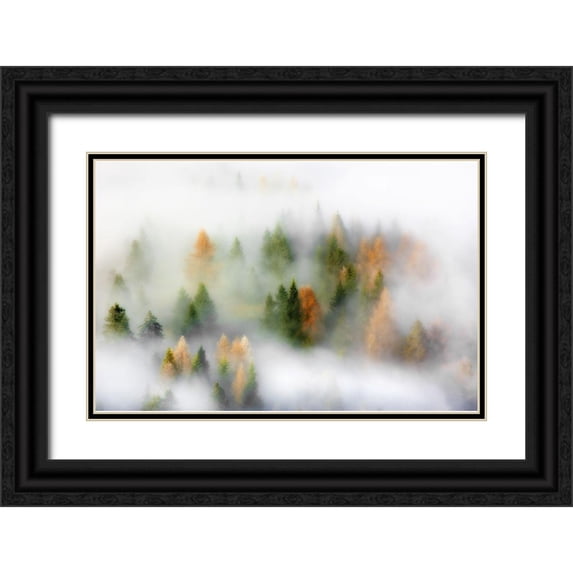 Rems, Kristjan 18x13 Black Ornate Wood Framed with Double Matting Museum Art Print Titled - Autumn Dream