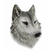 `Remus` Gray Wolf Head Mount Wall Statue Bust 16 In.