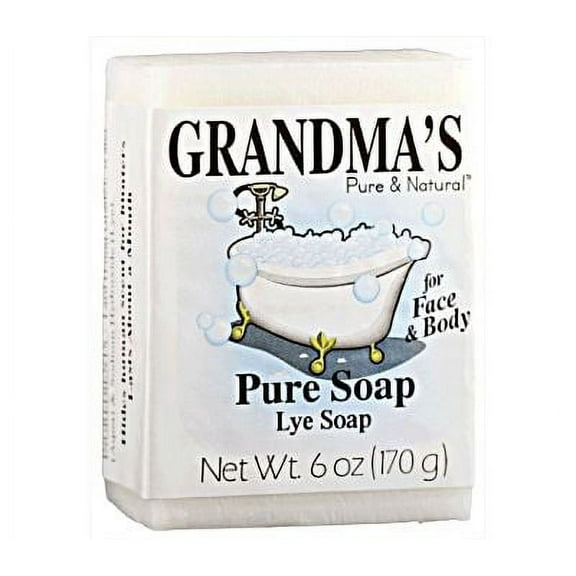 Remwood 60012 Grandma's 6 Ounce Lye Soap Bar For Face And Body