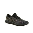 thumbnail image 1 of Remy-18 Women's Fashion Flat Glitter Light weight Lace Up Rubber Running Athletic Shoes ( Black Multi, 8.5 ), 1 of 2