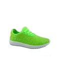 thumbnail image 1 of Remy-18 Women's Fashion Flat Glitter Light weight Lace Up Rubber Running Athletic Shoes ( Lime, 5.5 ), 1 of 2