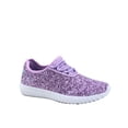 thumbnail image 1 of Remy-18 Women's Fashion Flat Glitter Light weight Lace Up Rubber Running Athletic Shoes ( Purple, 8 ), 1 of 2