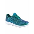 thumbnail image 1 of Remy-18 Women's Fashion Flat Glitter Light weight Lace Up Rubber Running Athletic Shoes, 1 of 2