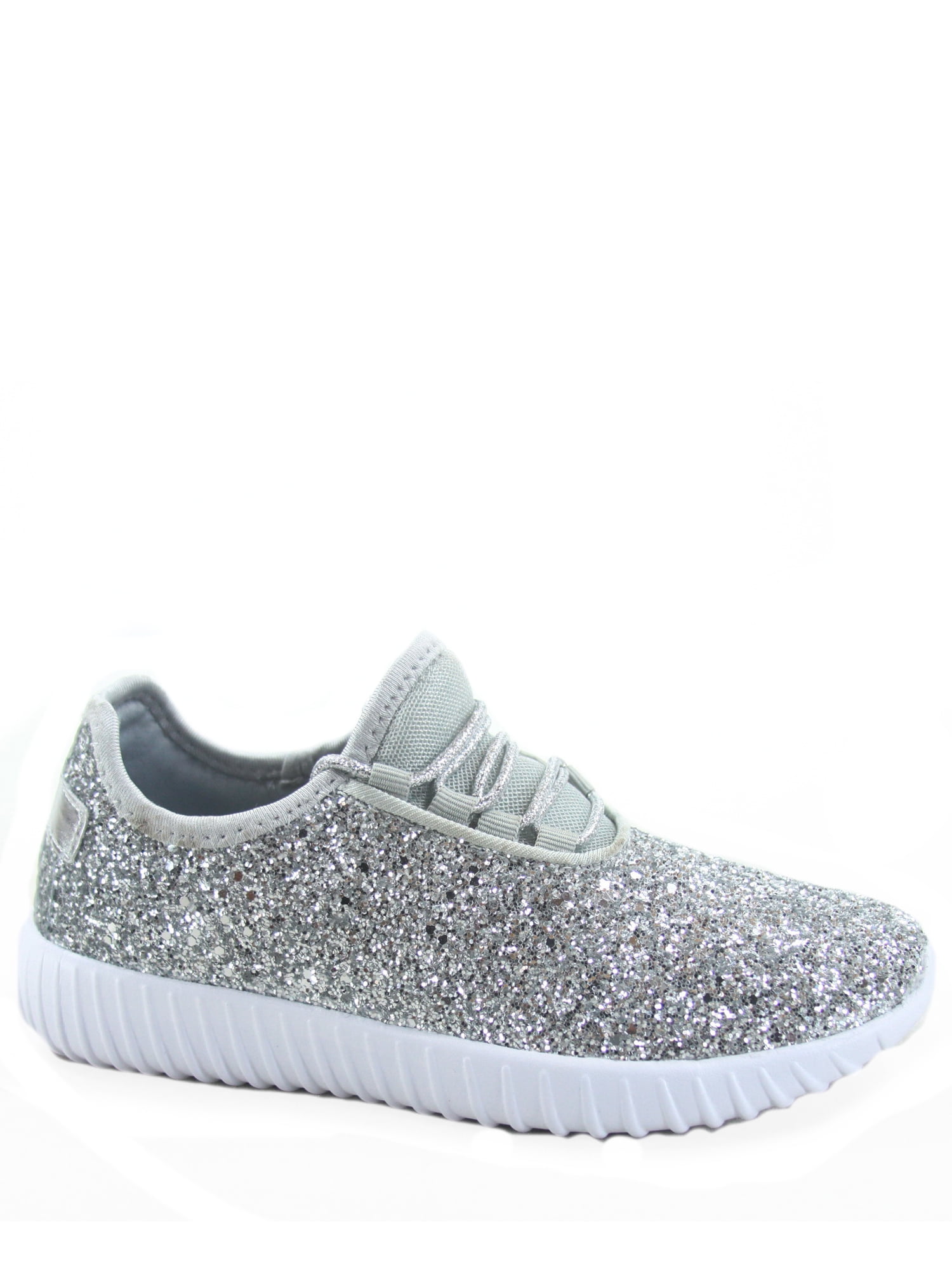 Forever Link Women’s Remy-18 Glitter Lace-Up Low Top Sneakers – Fashion & Comfort With Padded Insole
