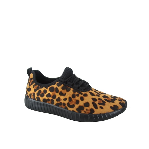 Remy-18 Women's Fashion Flat Glitter Light weight Lace Up Rubber Running Athletic Shoes