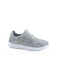 thumbnail image 1 of Remy-18k Youth Girl's fashion Flat Lace Up Light weight Glitter Sneaker Athletic Shoes, 1 of 2
