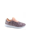 thumbnail image 1 of Remy-18k Youth Girl's fashion Flat Lace Up Light weight Glitter Sneaker Athletic Shoes, 1 of 2
