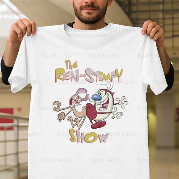 Ren And Stimpy 90s Cartoon Funny Vintage Retro Fan Graphic V15074 Unisex T-Shirt, Up to Size 5XL