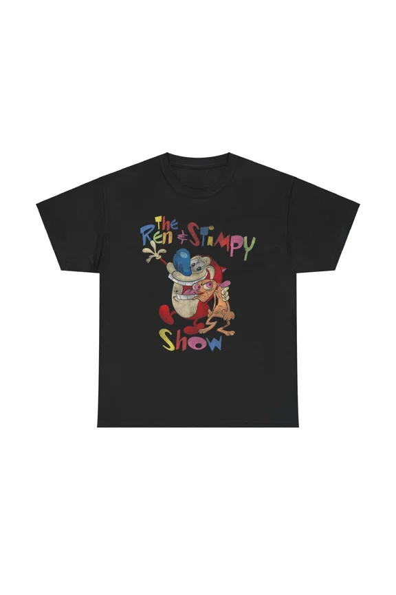 Ren And Stimpy Classic Retro Animated TV Logo Tribute Unisex T-Shirt, up to size 5XL
