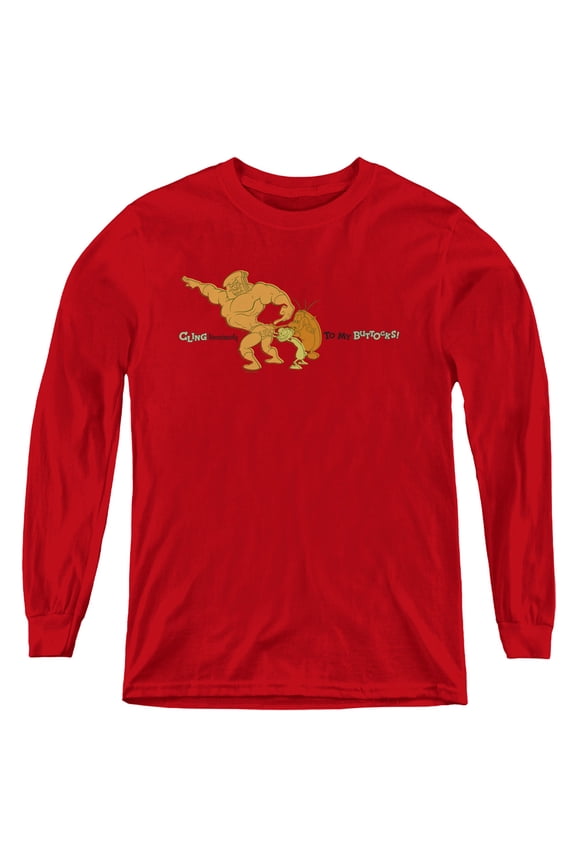 Ren And Stimpy Cling Tenaciously To My Buttocks Youth Long Sleeve T shirt