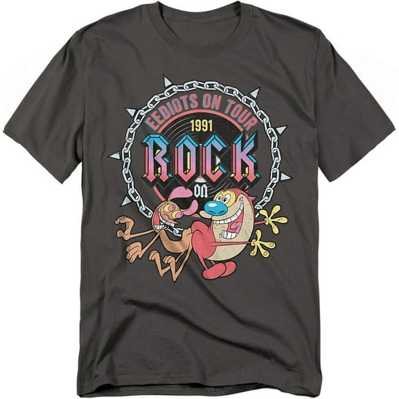 Ren And Stimpy T-Shirt Eediots On Tour Unisex Graphic Tee For Men & Women