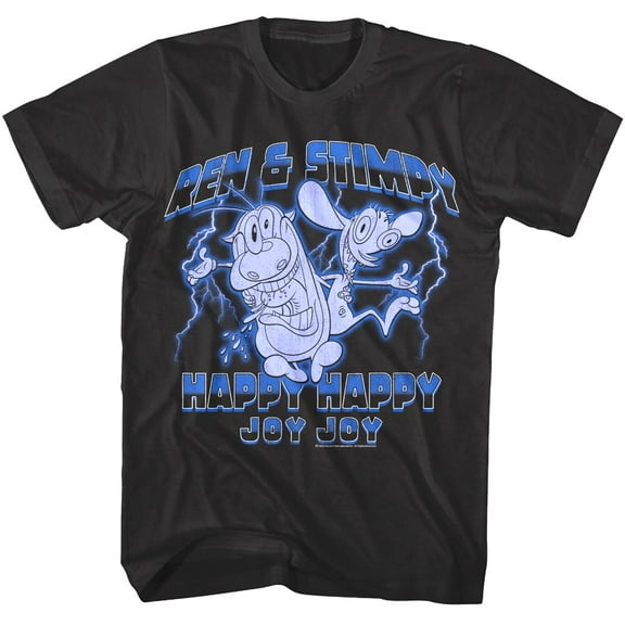 Ren And Stimpy - Made In The 90s - American Classics - Graphite Heather Adult Short Sleeve T-Shirt