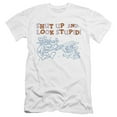 thumbnail image 1 of Ren And Stimpy Shut Up and Look Stupid! Unisex Adult Canvas Brand T Shirt, 1 of 2