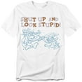thumbnail image 1 of Ren And Stimpy T-Shirt Shut Up And Look Stupid! Unisex Graphic Tee For Men & Women, 1 of 7