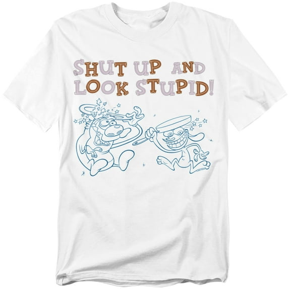 Ren And Stimpy T-Shirt Shut Up And Look Stupid! Unisex Graphic Tee For Men & Women